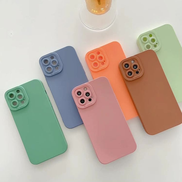 Funda Minimalista para Celular Estilo Coreano Mate