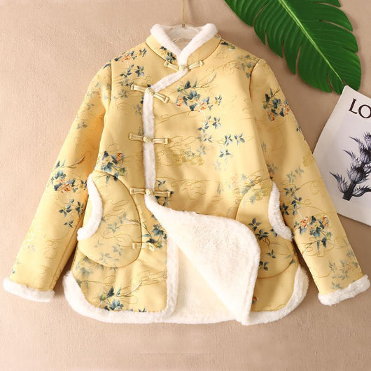 Chaqueta Acolchada de Algodón Grueso Estilo Chino para Mujer - Image 3
