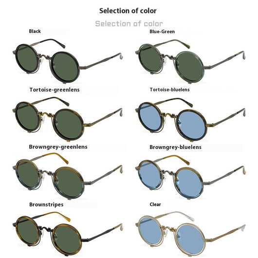Gafas de Sol Polarizadas Retro Circulares Estilo República - Image 3