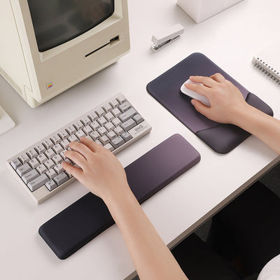 Reposamuñecas de Gel de Sílice Cuadrado para Teclado y Mouse - Soporte Ergonómico