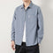 Camisa Masculina Casual Solta com Lapela e Bolsos