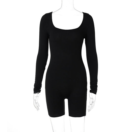 Mono Deportivo Slim Ajustado de Color Liso para Fitness