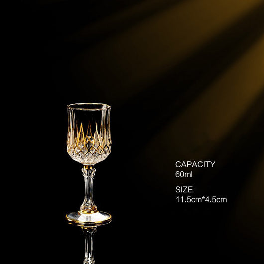 Copa de Whiskey de Cristal Europeo Dorado Lujo Importada - Image 11