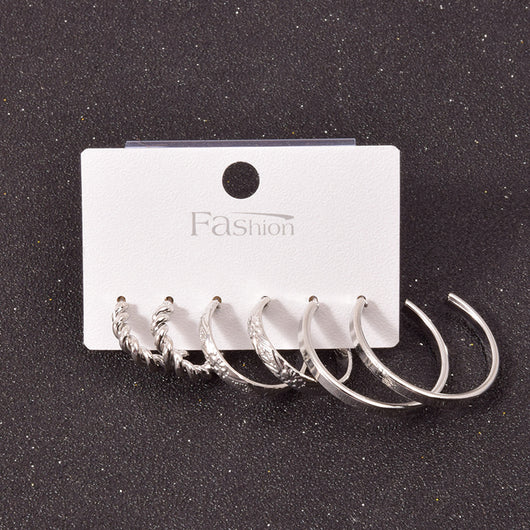 Set de Aretes Cuadrados en Aleación Metálica - Image 10