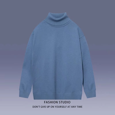 Suéter Cuello Alto Minimalista para Estudiantes - Image 8