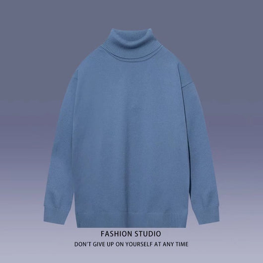 Suéter Cuello Alto Minimalista para Estudiantes - Image 8