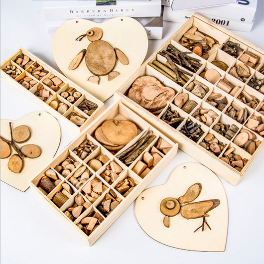 Juguete Educativo de Madera Natural - Bloques de Arte DIY para Niños Creativos - Image 13
