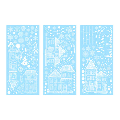 Pegatinas de Copos de Nieve Navideñas para Ventanas - Decoraciones Reutilizables - Image 5