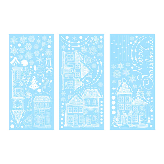 Pegatinas de Copos de Nieve Navideñas para Ventanas - Decoraciones Reutilizables - Image 5