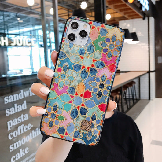 Funda para Celular con Diseño Geométrico y Laminado Dorado - Image 10