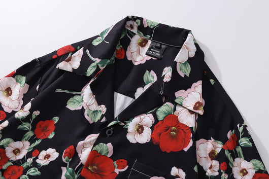 Camisetas Retro Hawaianas de Pareja Estilo Hong Kong con Flores - Image 7