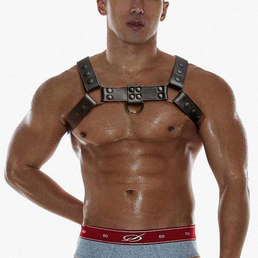 Arnés de Cuero para Pecho - Correa Bondage Musculosa - Image 9