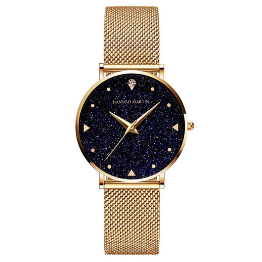 Reloj de Cuarzo Impermeable para Mujer con Diseño Estrellado Minimalista - Image 6
