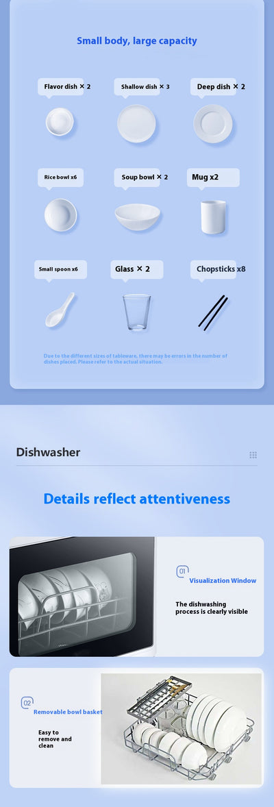 Lavavajillas Automático Inteligente con Desinfección, Secado y Tanque de Agua - Image 10