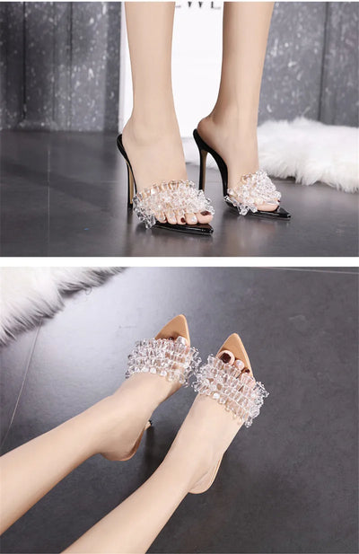Sandalias Stiletto con Pedrería para Mujer - Diseño Elegante Boca de Pez - Image 13