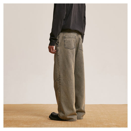 Pantalones Vaqueros Retro Lavados Baggy Straight para Hombre y Mujer - Image 18