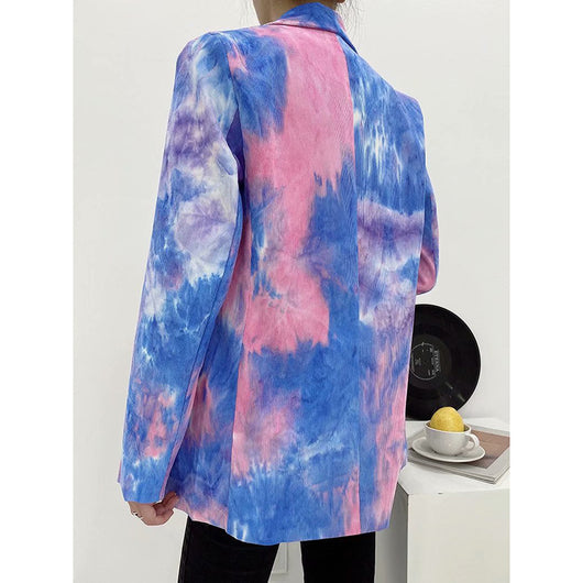 Saco Cruzado Tie-Dye en Poliéster - Diseño Moderno y Versátil - Image 4