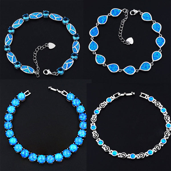 Pulsera de Ópalo Cuadrado Redondo - Diseño Moderno