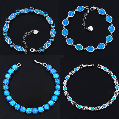 Pulsera de Ópalo Cuadrado Redondo - Diseño Moderno
