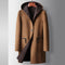 Abrigo de Lana Reversible para Hombre con Capucha