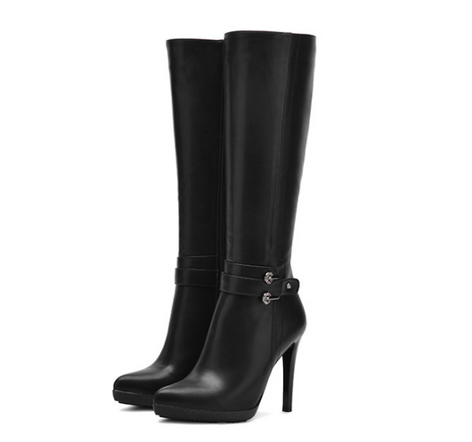Botas Stiletto de Plataforma Alta Sexy - Estilo Europeo Puntiagudo - Image 9