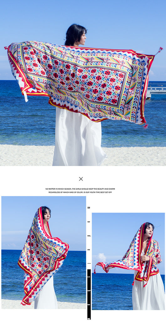 Bufanda Étnica Larga Estilo Coreano para Verano y Otoño - Image 40