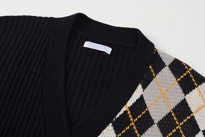 Cardigan Rombo Oversized para Mujer - Abrigo Casual Holgado - Image 13