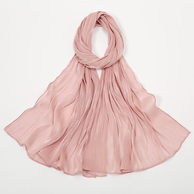 Pañuelo de Seda Chiffon Transpirable Efecto Anti-Arrugas Colores Lisos - Image 12