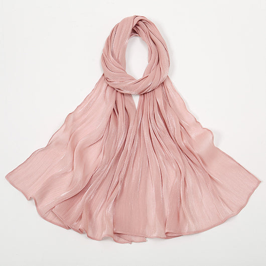 Pañuelo de Seda Chiffon Transpirable Efecto Anti-Arrugas Colores Lisos - Image 12