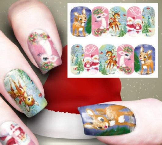 Stickers de Decoración Navideña para Uñas con Efecto Acuarela - Image 26