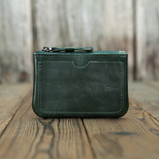 Monedero Compacto de Cuero Crazy Horse Estilo Retro para Hombre - Image 11