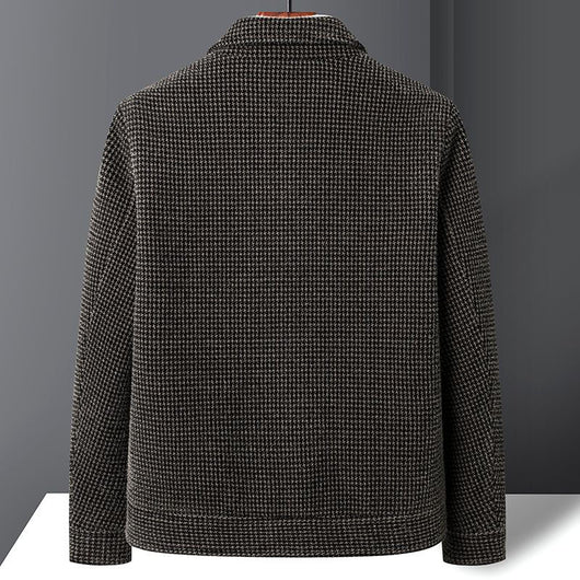 Abrigo de Lana Forrado en Fleece Estilo Coreano Casual Trendy para Hombre - Image 9