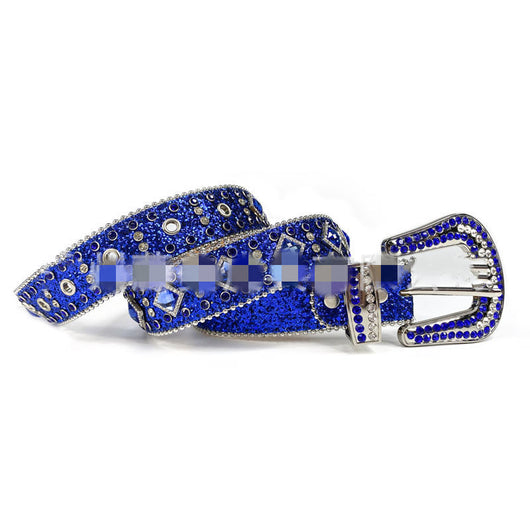 Cinturón Denim con Hebilla de Moda y Cristales Brillantes - Image 4