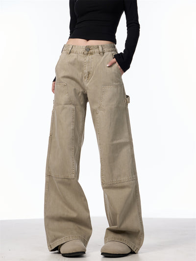 Jeans Rectos Sueltos Estilo Retro con Bolsillos para Mujer - Image 11