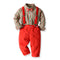 Conjunto Formal de Tirantes y Corbatín a Cuadros para Niños
