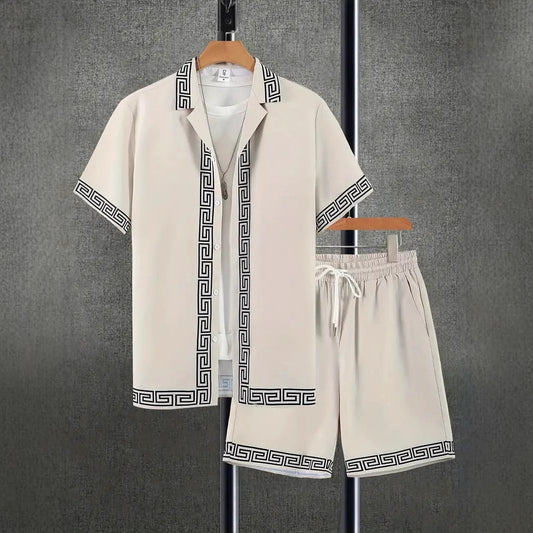 Camisa Casual de Manga Corta con Estampado Salvaje para Hombre - Image 2
