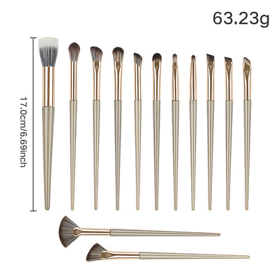 Set de 15 Brochas de Maquillaje Profesional con Flores Estampadas - Image 6