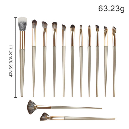 Set de 15 Brochas de Maquillaje Profesional con Flores Estampadas - Image 6