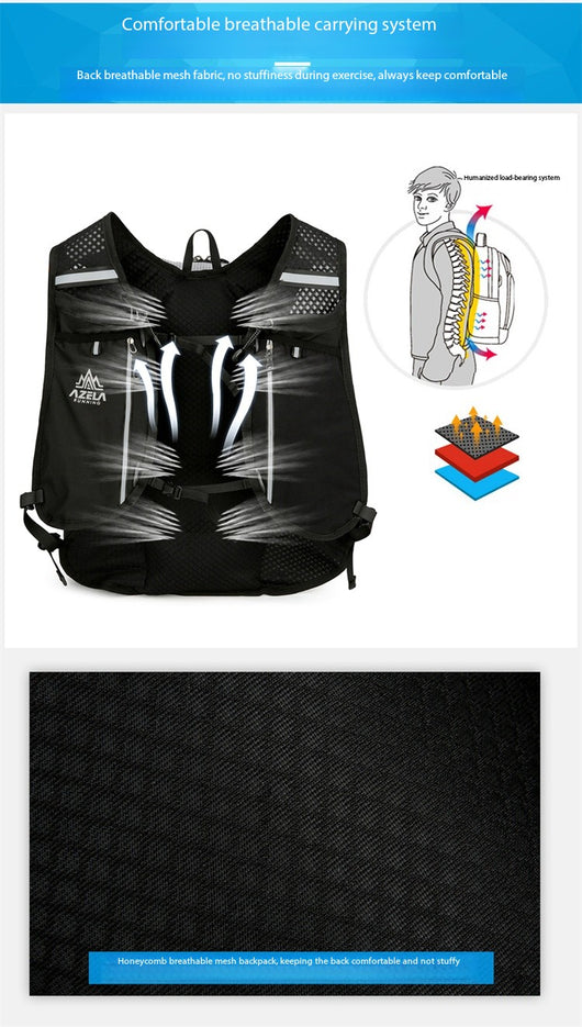 Mochila de Senderismo AZELA con Patrón Grid, Ligera y Transpirable para Trail Running y Camping - Image 21