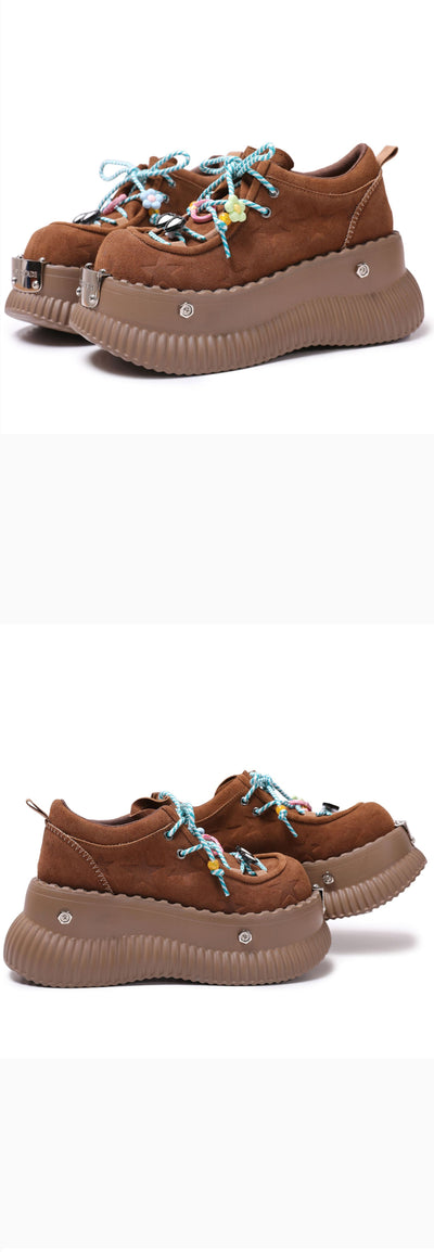 Zapatos Plataforma Dopamine Verano de Cuero con Cordones - Image 6