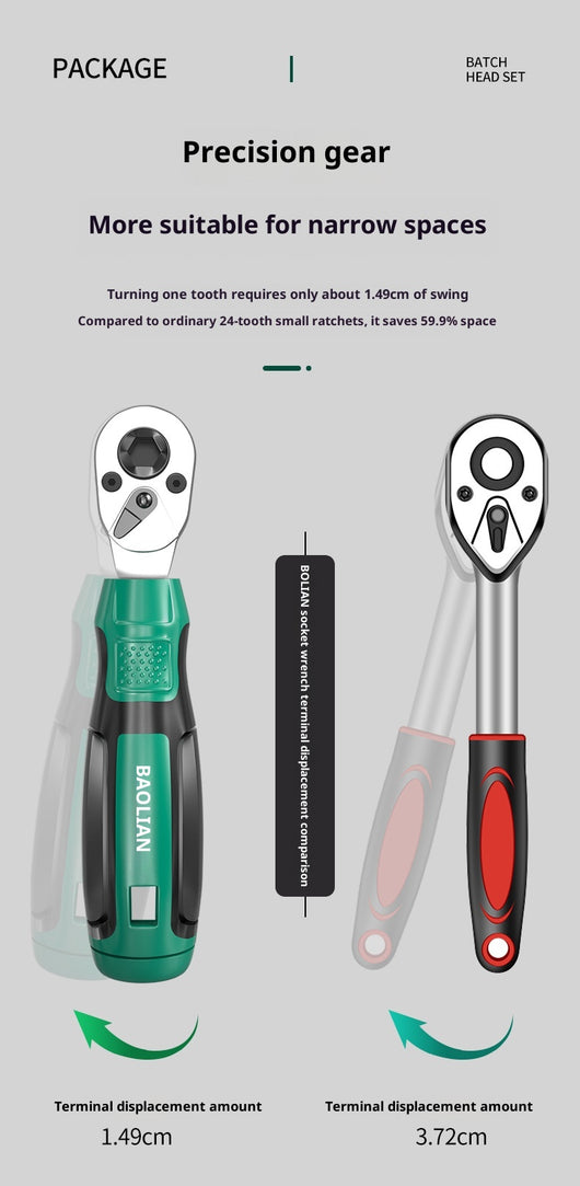 Juego de Destornillador y Llave Inglesa con Bits Intercambiables - Image 12