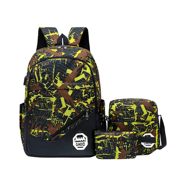 Mochila Escolar Floral 3 en 1 - Diseño Trendy Multifuncional