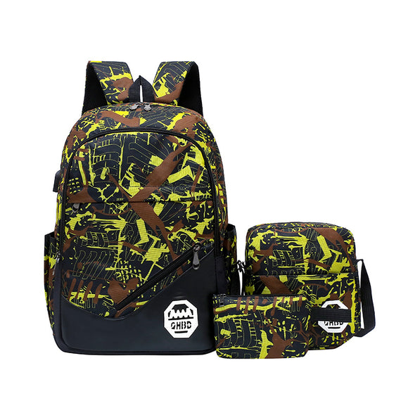 Mochila Escolar Floral 3 en 1 - Diseño Trendy Multifuncional