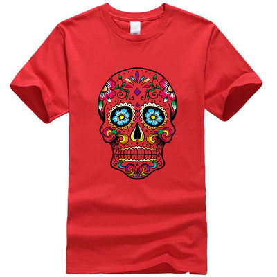 Camiseta Casual Estampado Calavera Manga Corta - Image 7