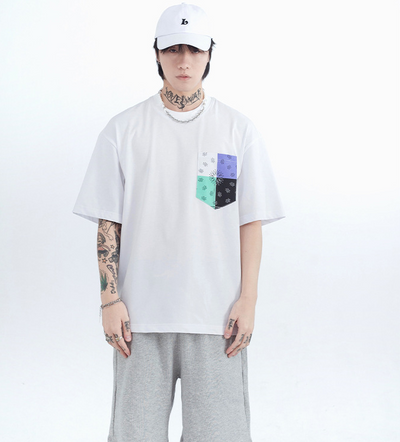Camiseta Estampada Suelta de Manga Corta para Hombre - Image 4
