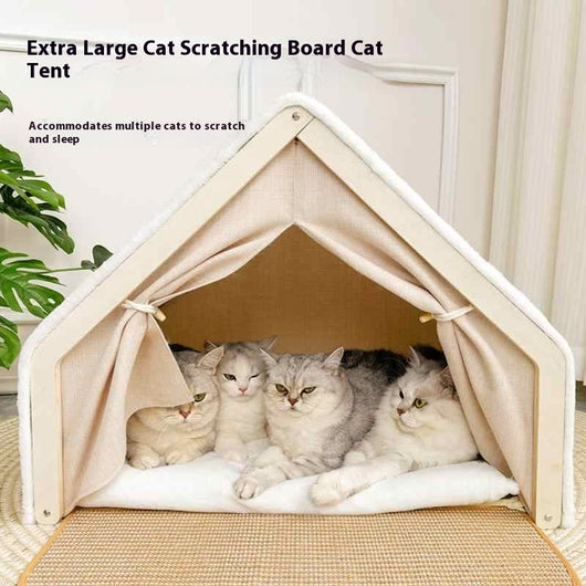 Carpa Rascador para Gatos con Tablero Sisal Resistente al Viento - Image 7