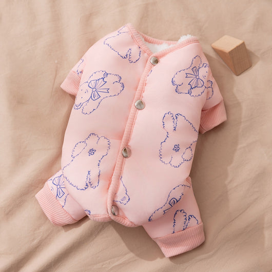 Abrigo de Algodón para Perros - Diseño Osito Impreso para Otoño e Invierno - Image 22