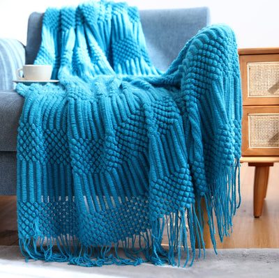 Manta Sofá Cama de Cachemira Suave con Borlas Decorativas - Image 28