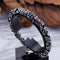 Pulsera de Cadena Trenzada Gótica Skeleton Punk Metal para Hombre