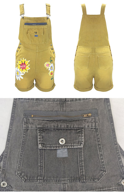 Shorts Bib con Tirantes Estampados y Detalles Bordados - Image 10